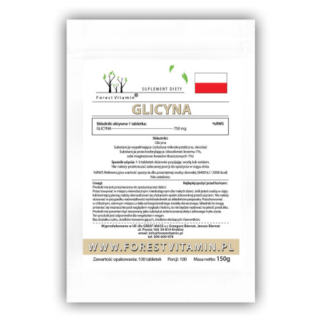 FOREST VITAMIN GLICYNA 100 tabl