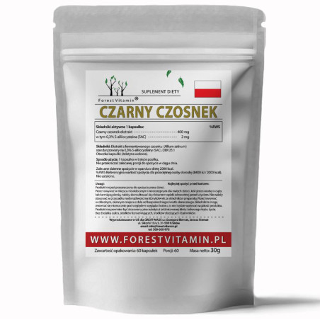 FOREST VITAMIN CZARNY CZOSNEK 400 mg - 60 kaps