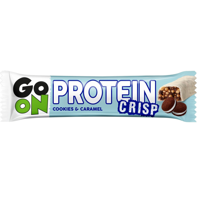 GO ON BATON PROTEINOWY CRISP 50g CIASTKO-KARMEL GO ON BATON PROTEINOWY CRISP 50g CIASTKO-KARMEL