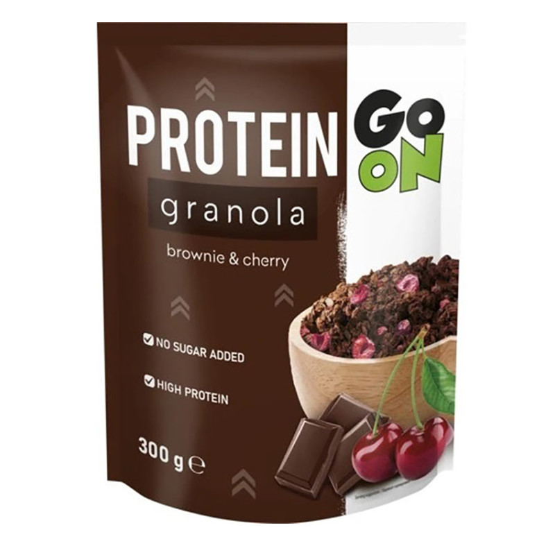 GO ON GRANOLA PROTEINOWA BROWNIE WIŚNIA 300g GO ON GRANOLA PROTEINOWA BROWNIE WIŚNIA 300g