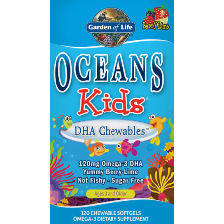 GARDEN OF LIFE OCEAN KIDS DHA CHEWAB OMEGA-3 -120