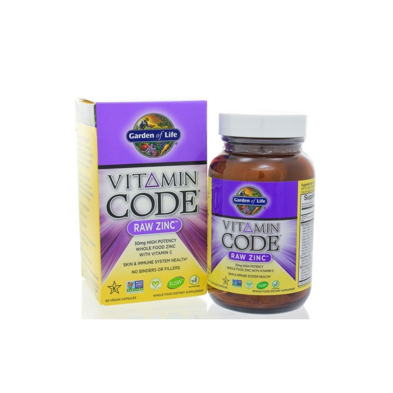 GARDEN OF LIFE VITAMIN CODE RAW ZINC - 60 kaps GARDEN OF LIFE VITAMIN CODE RAW ZINC - 60 kaps