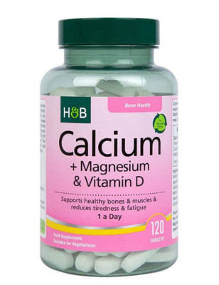 HOLLAND-BARRETT CALCIUM+MAGNESIUM & VIT.D-120tabl 
