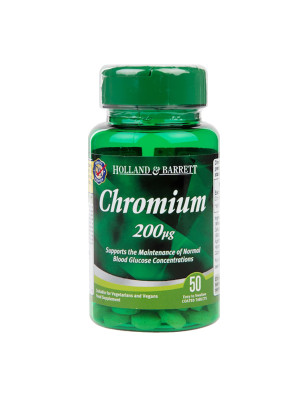 HOLLAND-BARRETT CHROMIUM PICOLINATE 200mcg-100tabl
