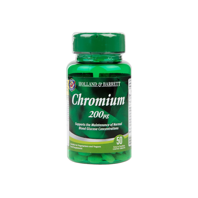 HOLLAND-BARRETT CHROMIUM PICOLINATE 200mcg-100tabl HOLLAND-BARRETT CHROMIUM PICOLINATE 200mcg-100tabl