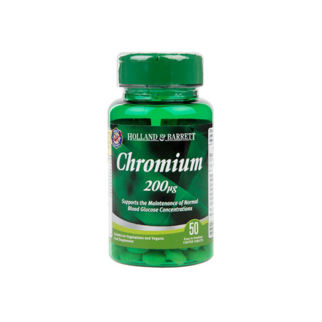 HOLLAND-BARRETT CHROMIUM PICOLINATE 200mcg-100tabl