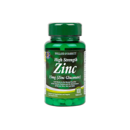 HOLLAND-BARRETT HIGH STRENGTH ZINC 15mg - 100tabl