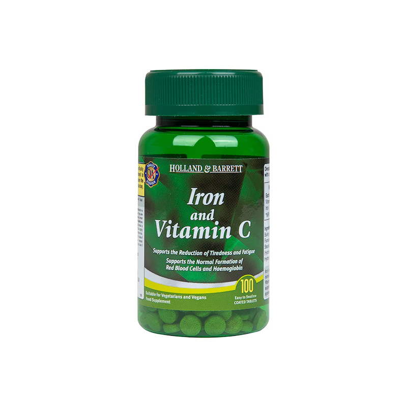 HOLLAND-BARRETT IRON & VITAMIN C - 100tabl HOLLAND-BARRETT IRON & VITAMIN C - 100tabl