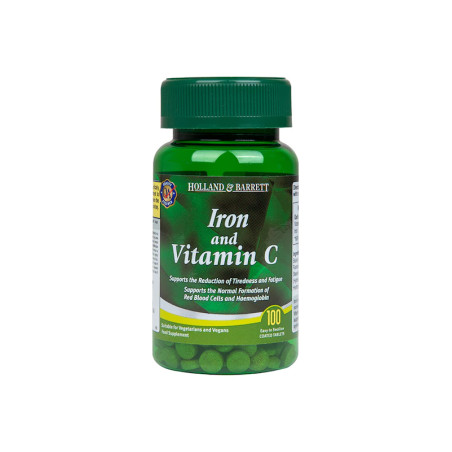 HOLLAND-BARRETT IRON & VITAMIN C - 100tabl