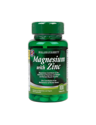 HOLLAND-BARRETT MAGNESIUM with ZINC - 100tabl
