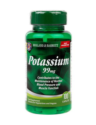 HOLLAND-BARRETT POTASSIUM 99mg - 100tabl