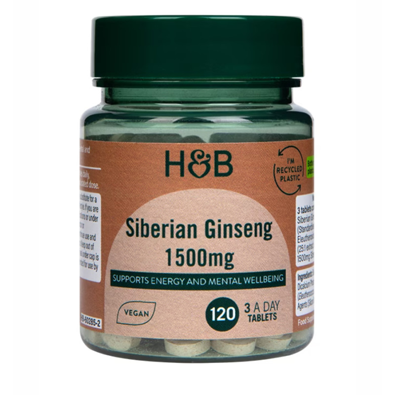 HOLLAND-BARRETT SIBERIAN GINSENG 1500mg - 120tab  HOLLAND-BARRETT SIBERIAN GINSENG 1500mg - 120tab