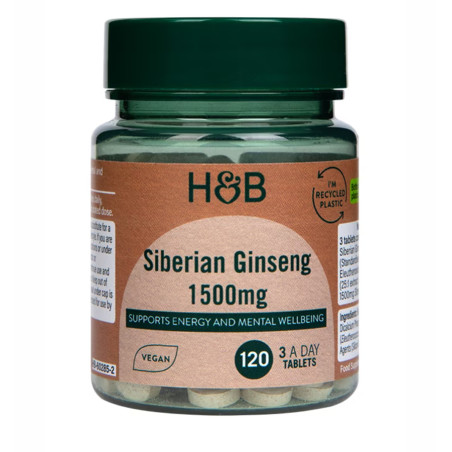 HOLLAND-BARRETT SIBERIAN GINSENG 1500mg - 120tab 