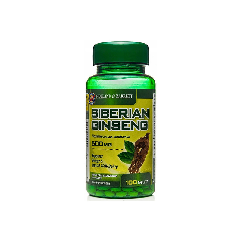 HOLLAND-BARRETT SIBERIAN GINSENG 500mg - 100tab HOLLAND-BARRETT SIBERIAN GINSENG 500mg - 100tab