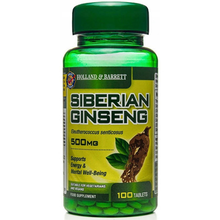 HOLLAND-BARRETT SIBERIAN GINSENG 500mg - 100tab