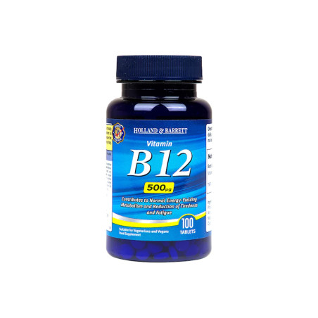 HOLLAND-BARRETT VITAMIN B12 500mcg - 100tabl