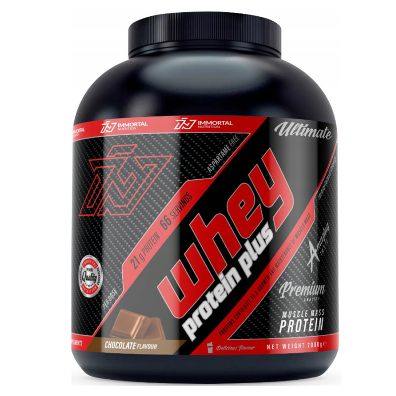 IMMORTAL WHEY PROTEIN PLUS 2000 g - chocolate IMMORTAL WHEY PROTEIN PLUS 2000 g - chocolate