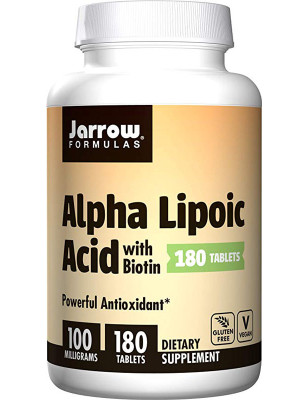 JARROW ALPHA LIPOIC ACID 100mg w/BIOTIN 90 kaps.