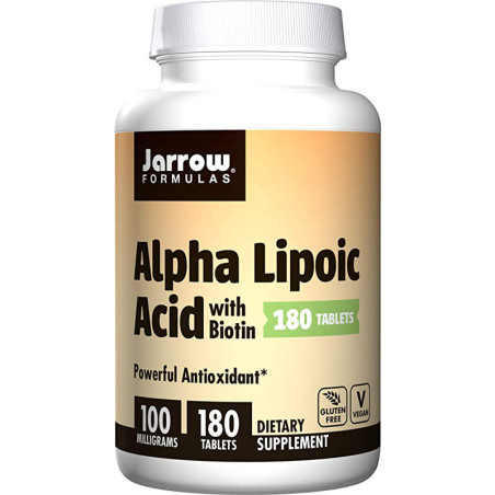 JARROW ALPHA LIPOIC ACID 100mg w/BIOTIN 90 kaps.