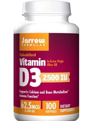 JARROW FORMULAS VITAMIN D3 2500iu - 100 softgel