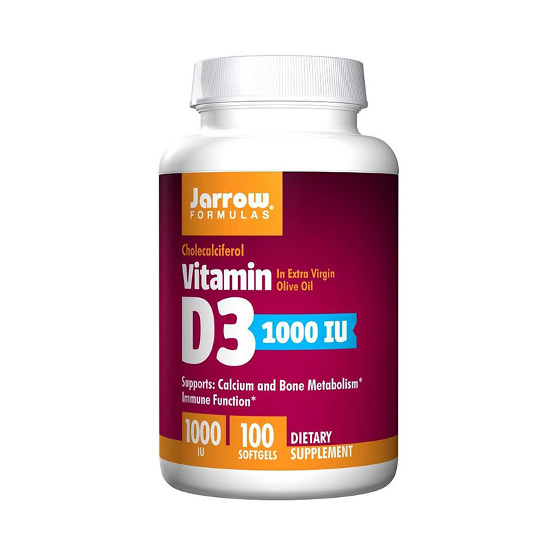 JARROW FORMULAS VITAMIN D3 1000IU - 100softgel JARROW FORMULAS VITAMIN D3 1000IU - 100softgel
