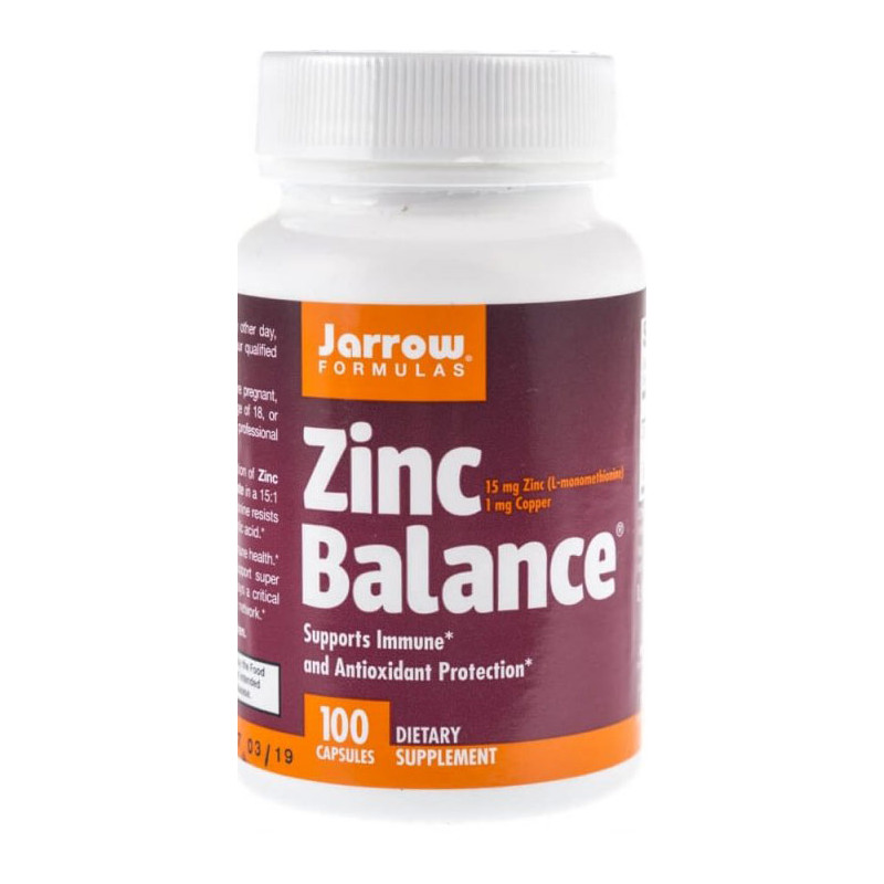JARROW FORMULAS ZINC BALANCE 100 kaps JARROW FORMULAS ZINC BALANCE 100 kaps