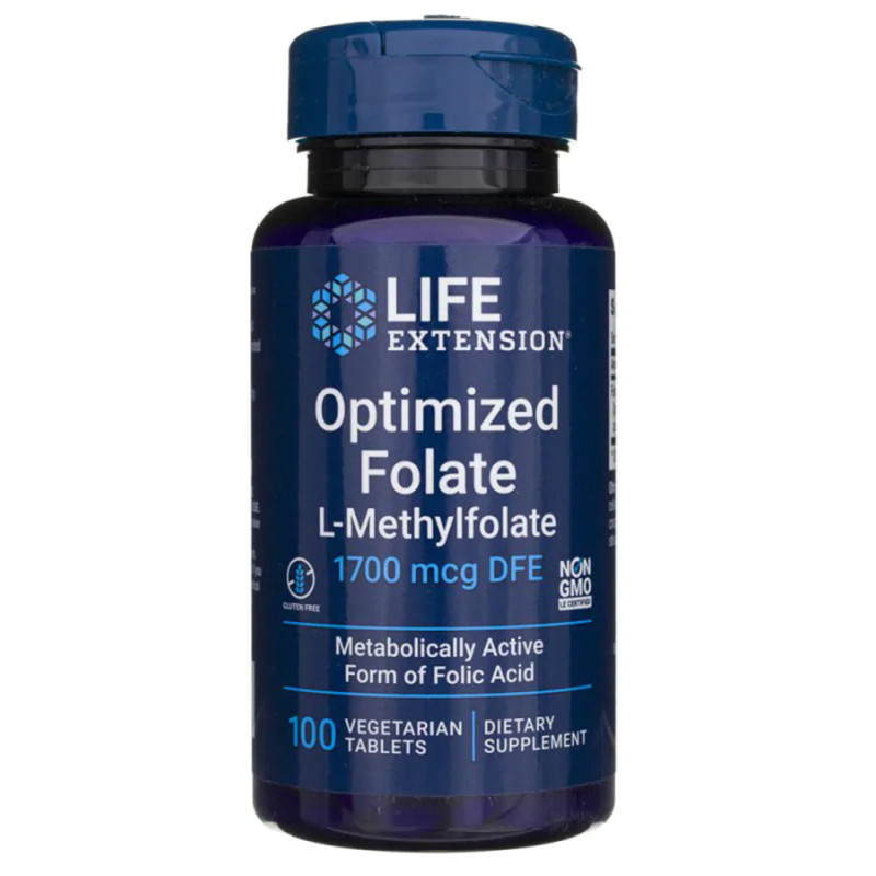LIFE EXTENSION OPTIMIZED FOLATE 1700mcg-100tabl LIFE EXTENSION OPTIMIZED FOLATE 1700mcg-100tabl