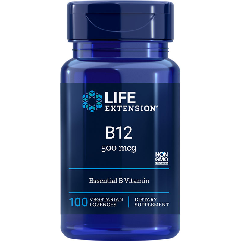 LIFE EXTENSION VITAMIN B12 500mcg - 100lonzenges LIFE EXTENSION VITAMIN B12 500mcg - 100lonzenges