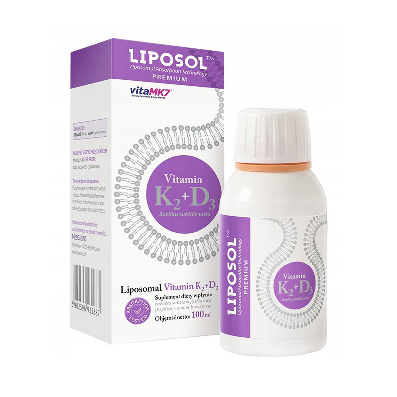 LIPOSOL LIPOSOMALNA WIT.K2+D3 - 100ml