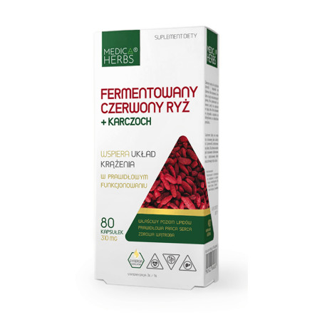 MEDICA HERBS FERMENTOWANY CZERWONY RYŻ 80 kaps