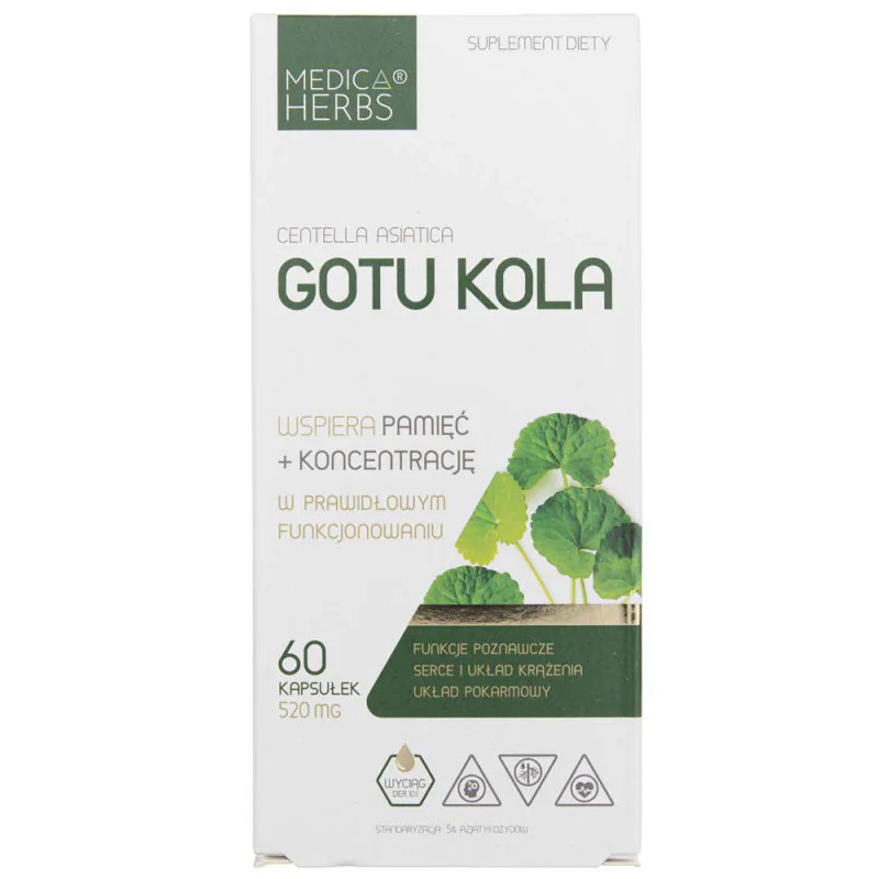 MEDICA HERBS GOTU KOLA 60kaps MEDICA HERBS GOTU KOLA 60kaps