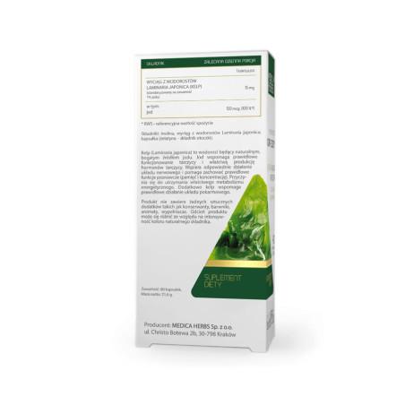 MEDICA HERBS NATURALNY JOD 80 kaps
