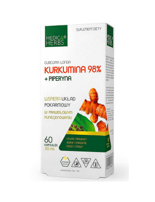 MEDICA HERBS KURKUMA 98%+ PIPERYNA 60 kaps