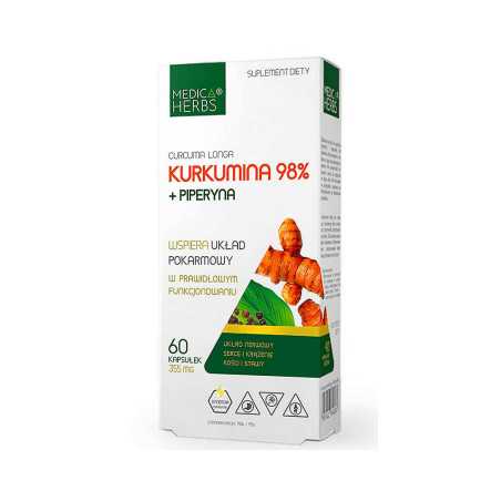 MEDICA HERBS KURKUMA 98%+ PIPERYNA 60 kaps