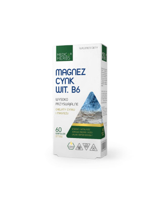 MEDICA HERBS MAGNEZ + CYNK + WIT B6 - 60 kaps