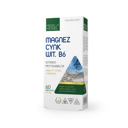 MEDICA HERBS MAGNEZ + CYNK + WIT B6 - 60 kaps