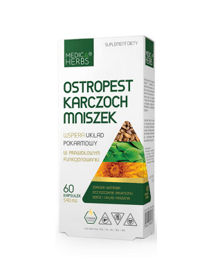 MEDICA HERBS OSTROPEST KARCZOCH MNISZEK 60 kaps