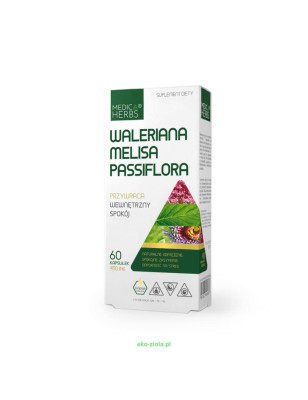 MEDICA HERBS WALERIANA MELISA PASSIFLORA 60 kaps