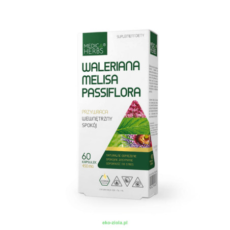 MEDICA HERBS WALERIANA MELISA PASSIFLORA 60 kaps