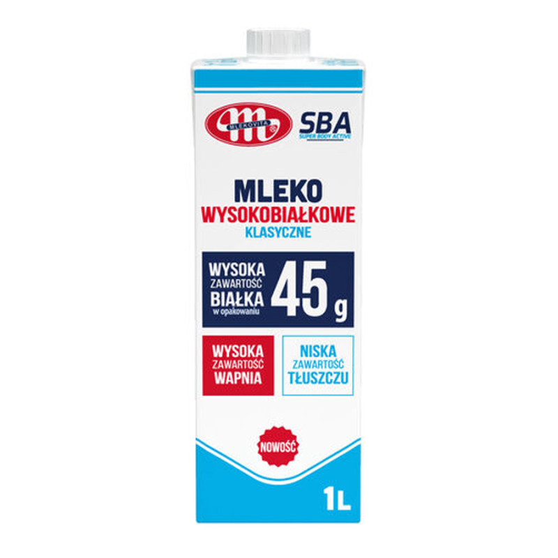 MLEKOVITA UHT WYSOKOBIAŁKOWE KLAS. SBA 0,5%-1000ml MLEKOVITA UHT WYSOKOBIAŁKOWE KLAS. SBA 0,5%-1000ml