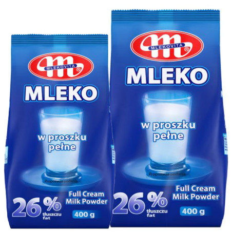 MLEKOVITA MLEKO W PROSZKU PEŁNE (2x400g) - 800g