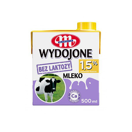 MLEKOVITA MLEKO UHT WYDOJONE BEZ LAK. 1,5% 500ml 