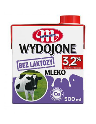 MLEKOVITA MLEKO UHT WYDOJONE BEZ LAK. 3,2% 500ml 