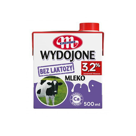 MLEKOVITA MLEKO UHT WYDOJONE BEZ LAK. 3,2% 500ml 
