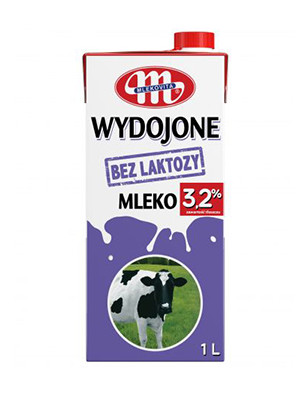 MLEKOVITA MLEKO UHT WYDOJONE BEZ LAK. 3,2% 1000ml 
