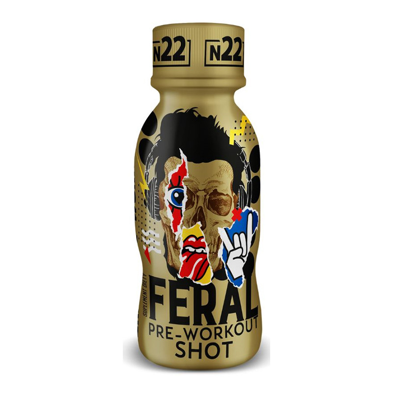 NUTRITION22 FERAL PRE-WORKOUT SHOT 100ml owoce egz NUTRITION22 FERAL PRE-WORKOUT SHOT 100ml owoce egz