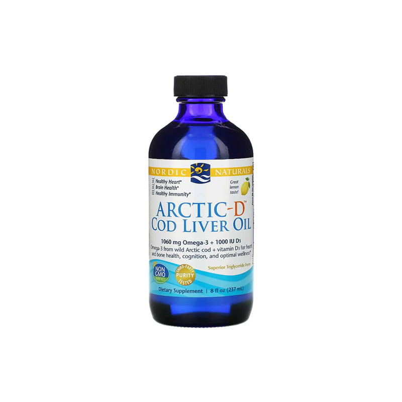 NORDIC NATURALS ARCTIC-D COD LIVER OIL 237ml lemon NORDIC NATURALS ARCTIC-D COD LIVER OIL 237ml lemon