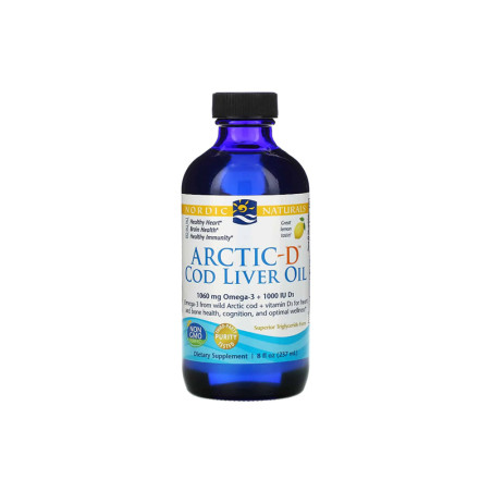 NORDIC NATURALS ARCTIC-D COD LIVER OIL 237ml lemon