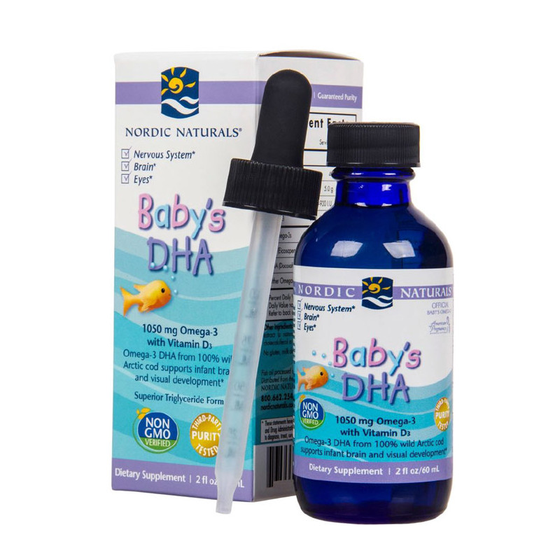 NORDIC NATURALS BABY'S DHA 1050mg with VIT.D3-60ml NORDIC NATURALS BABY'S DHA 1050mg with VIT.D3-60ml