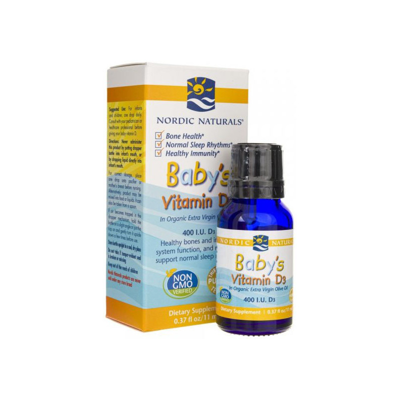 NORDIC NATURALS BABY'S VITAMIN D3 400iu - 11ml NORDIC NATURALS BABY'S VITAMIN D3 400iu - 11ml
